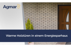 Warme Holztüren in einem Energiesparhaus